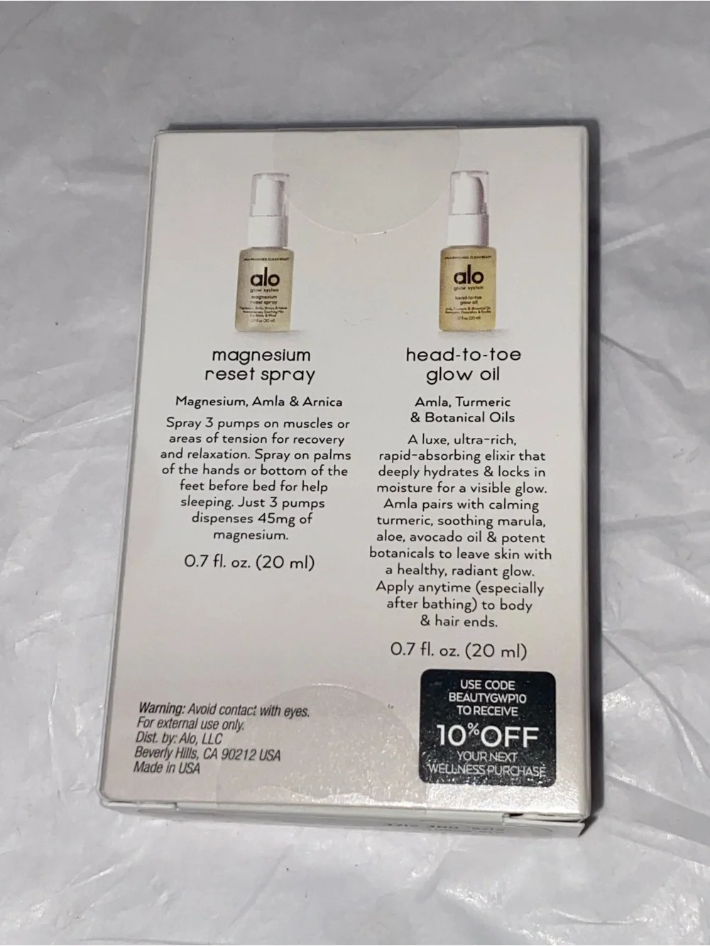 ALO Yoga Mini Duo Facial Oil Set - Yellow Bottles